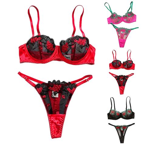 Sexy Lingerie Fancy Lace Erotic Set Woman Pieces Transparent Women S Underwear Embroidery