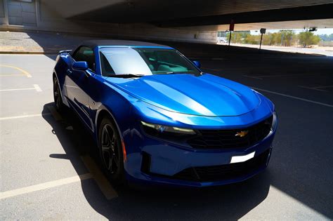 Rent Chevrolet Camaro Convertible Blue in Dubai - Convertible - Octane ...