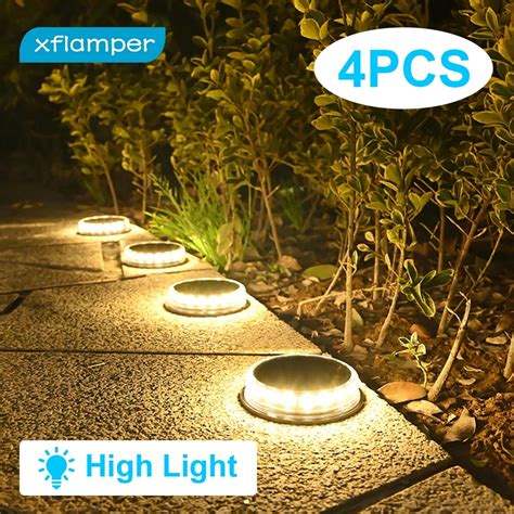 4pcs 태양광 야외 조명 17led 정원 Ip65방수 램프 지상 감지 마당 잔디밭 통로 조경 장식 불빛 Aliexpress