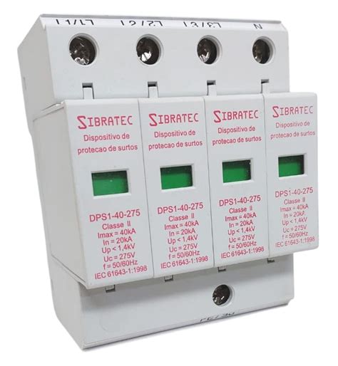 DPS Dispositivo Protetor De Surto Tetrapolar 40KA 275V Classe