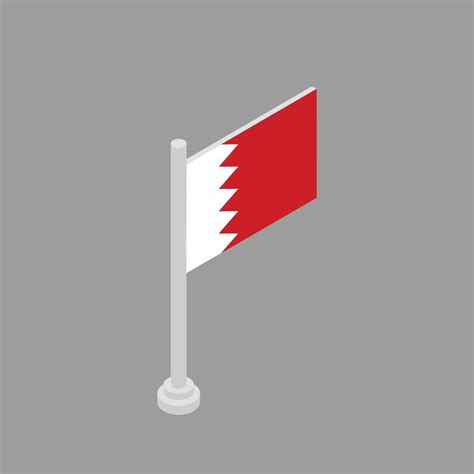 Illustration Of Bahrain Flag Template Vector Art At Vecteezy