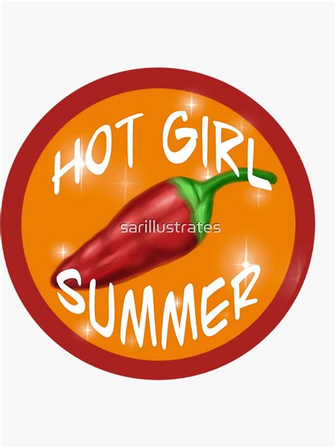 Hot Girl Summer Sticker Sticker For Sale By Sarillustrates Redbubble