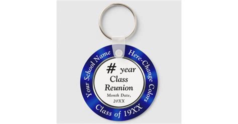 ANY YEAR, COLORS Personalized Class Reunion Gifts Keychain | Zazzle