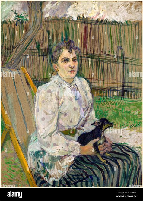 Henri De Toulouse Lautrec French 1864 1901 Lady With A Dog 1891