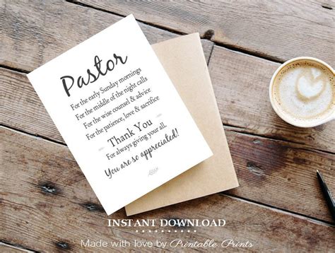 Pastor Appreciation Free Printables Web Thank You Printable For Pastor