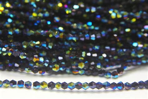 Mm Metallic Midnight Crystal Bicones Bead Spider