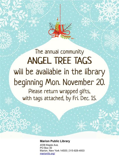 Angel Tree Tags – Marion Public Library