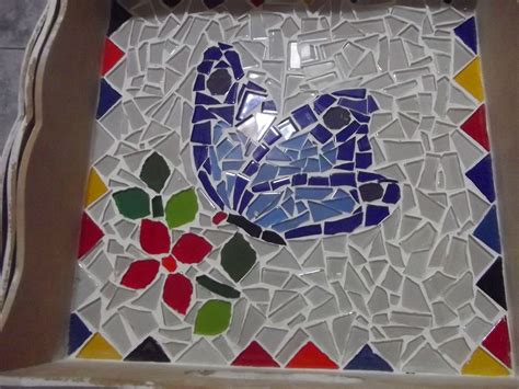 Bandeja De Mosaico Feita Pastilhas De Vidro Marlove Arte Em