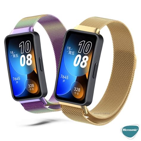 Microsonic Huawei Band 8 Milanese Loop Kordon Rose Gold DeltaIthalat