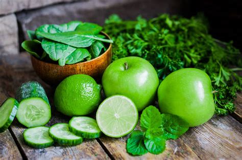 Green fruits, vegetables and herbs Jigsaw Puzzle (Plants, Fruits ...