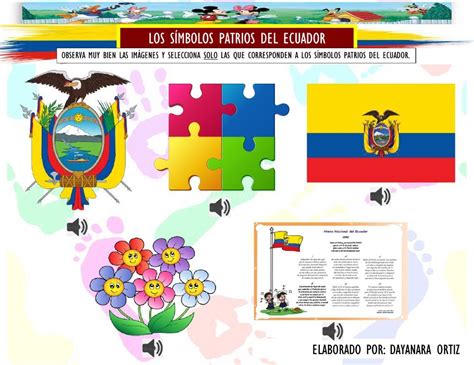 Los Símbolos Patrios del Ecuador Ficha interactiva Ecuador Tips