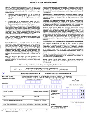 Fillable Online KY Form 41A720SL 2016 2023 Fill Out Tax Template