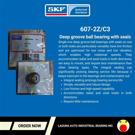 SKF 607 2Z C3 Deep Groove Ball Bearing With Seals Lazada PH