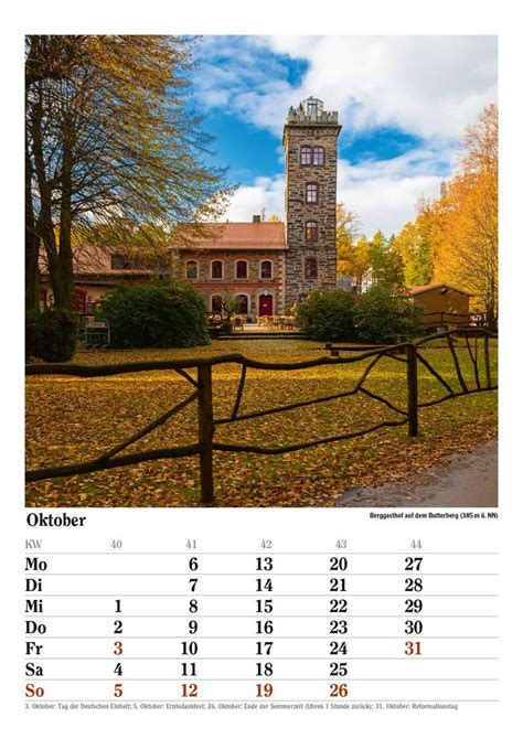 Kalender 2025 Oberlausitz schönsten Bilder A3 13 50