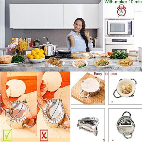 Stainless Steel Empanada Ravioli Maker Press Dumpling Pierogi Mold