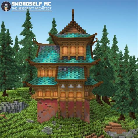 Japanese house I built with a friend : r/Minecraftbuilds