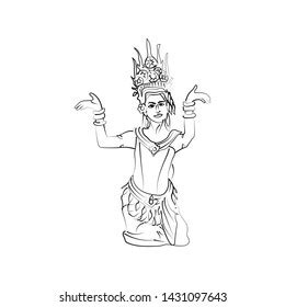 Apsara Dancer Drawing