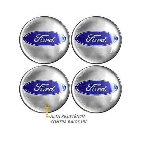 Emblema Roda Calota Resinado Ford Kit 4 Peças General Car