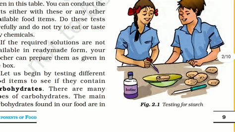 NCERT CLASS 6TH SCIENCE CHAPTER 2 COMPONENTS OF FOOD YouTube