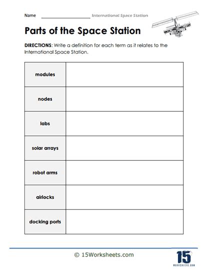 International Space Station Worksheets - 15 Worksheets.com