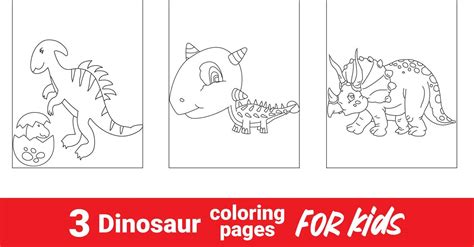 divertido libro de colorear de dinosaurios para niños lindo fondo