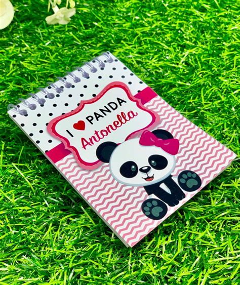 Bloquinho mini Lápis Personalizado Panda Elo7