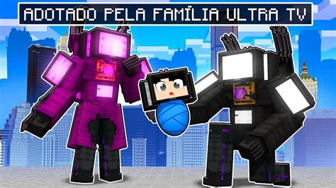 Fui ADOTADO pela FAMÍLIA ULTRA TV MAN e ULTRA TV WOMAN no Minecraft