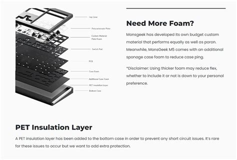 Monsgeek M Rgb Hot Swappable Wired Mechanical Keyboard Diy Kit With Gasket Mount Structure