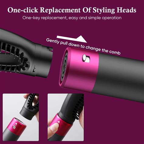 Negative Ions Blow Dryer Brush Hot Air Brush For Straightening Curling Drying Combing In