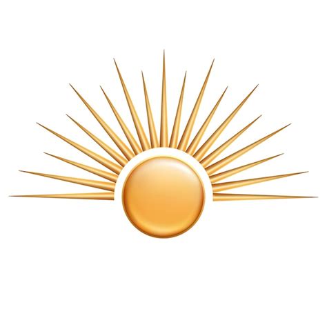 Premium Vector | Hand drawn 3d glossy golden Sun sunburst starburst ...