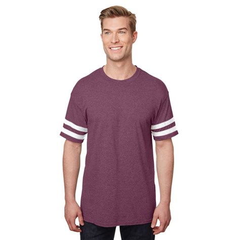 Gildan Mens Heather Maroonwhite Heavy Cotton Victory T Shirt