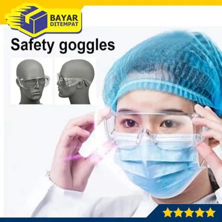 Kacamata Kerja Goggle Safety Glasses Kaca Mata Lab Pelindung Bening