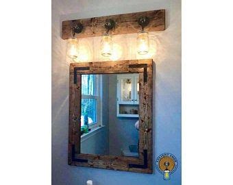 RUSTIC DISTRESSED Mirror With Oil Rubbed Bronze Corner Etsy