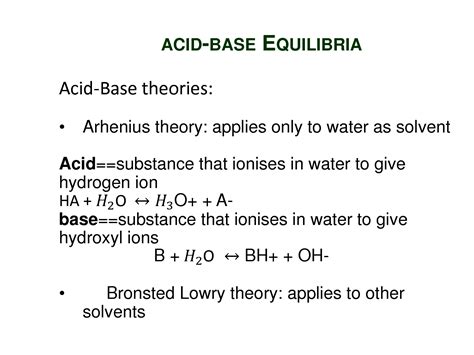 Solution Acid Base Equilibria Studypool