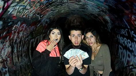 Finding 5000 In The Haunted Tunnel Scary Treasure Hunt Faze