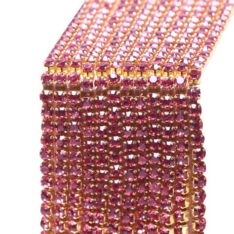 10m Crystal Rhinestone Close Chain Trim Sewing For Jewelry Crafts DIY