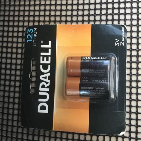 Duracell 123 Lithium Battery 2 Pack 3 Volt CR17345 DL123AB2 NEW Exp 3