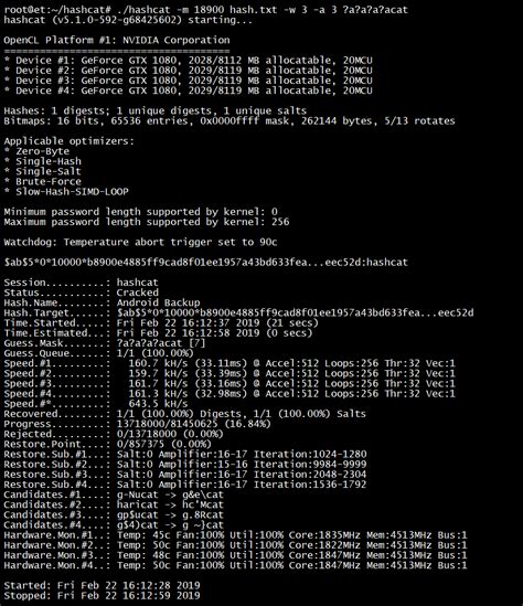 Hashcat On Twitter Support Added To Crack Password Protected Android