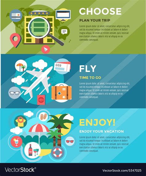 Vacation Summer Travel Infographic Booking Fly Vector Image