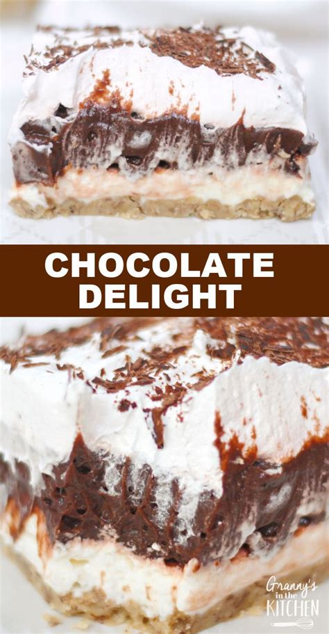 Chocolate Delight Dessert With Creamy Layers