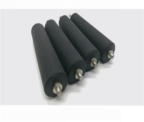 80 Shore A Black Silicone Rubber Roller For Conveyors Industry At Rs