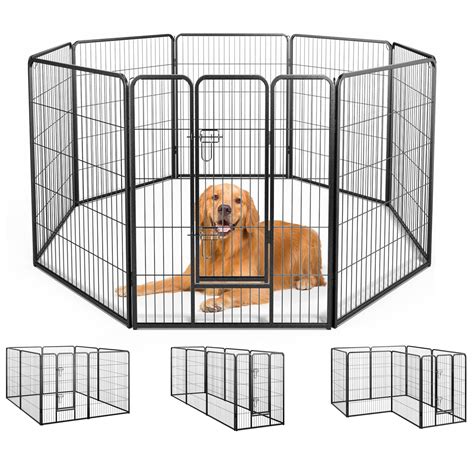 Giantex Dog Playpen Outdoor 40 H 816 Panels Metal Pet Fence For La