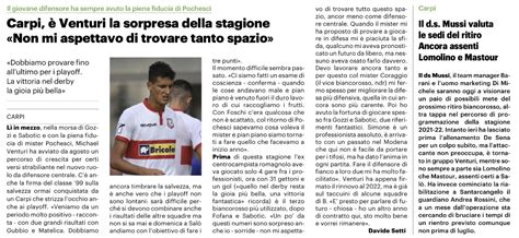 Carpi Fc Resto Del Carlino Il Ds Mussi Valuta Le Sedi Del Ritiro