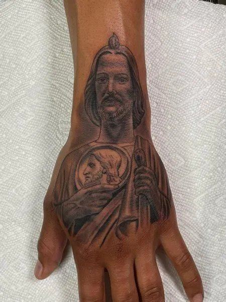 Astonishing San Judas Tattoos On Hand