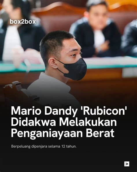 Box Box Indonesia On Twitter Mario Dandy Terancam Dipenjara Tahun