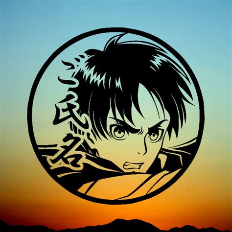 Eren Decal Sticker Attack On Titan Anime Decal Sticker Etsy