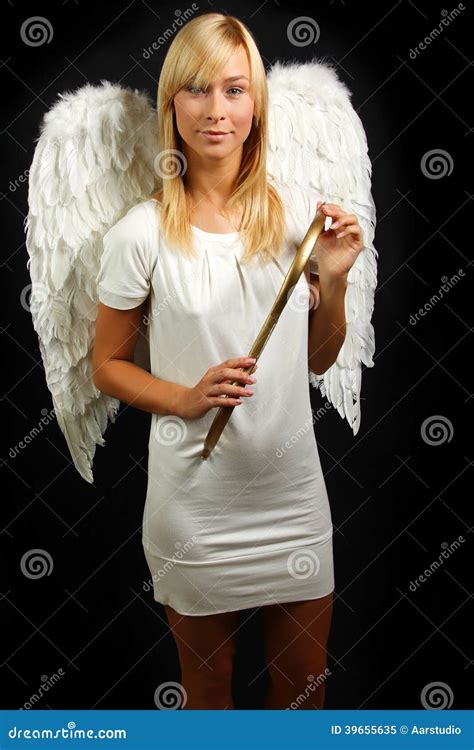 Blonde Angel Portrait Stock Image Image Of Camera Model 39655635
