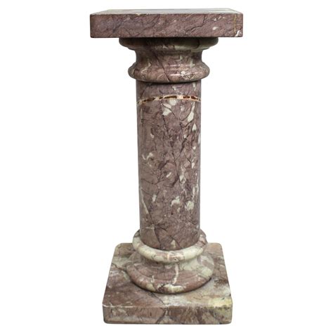 pedestal stand  milo baughman chrome  marble  sale  stdibs