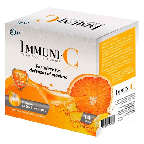 Immuni C Vitamina C Zinc Fortalece Tus Defensas Al Máximo X 14 Sobres