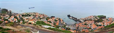 Camara De Lobos Harbour Madeira Stock Photo Image Of Ship Houses